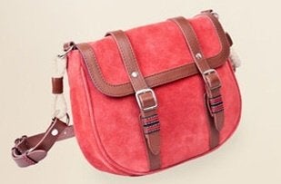Rode Cortefiel suede leren shoudertas crossbody 27x22x5 cm, Ophalen of Verzenden, Nieuw, Rood, Leer