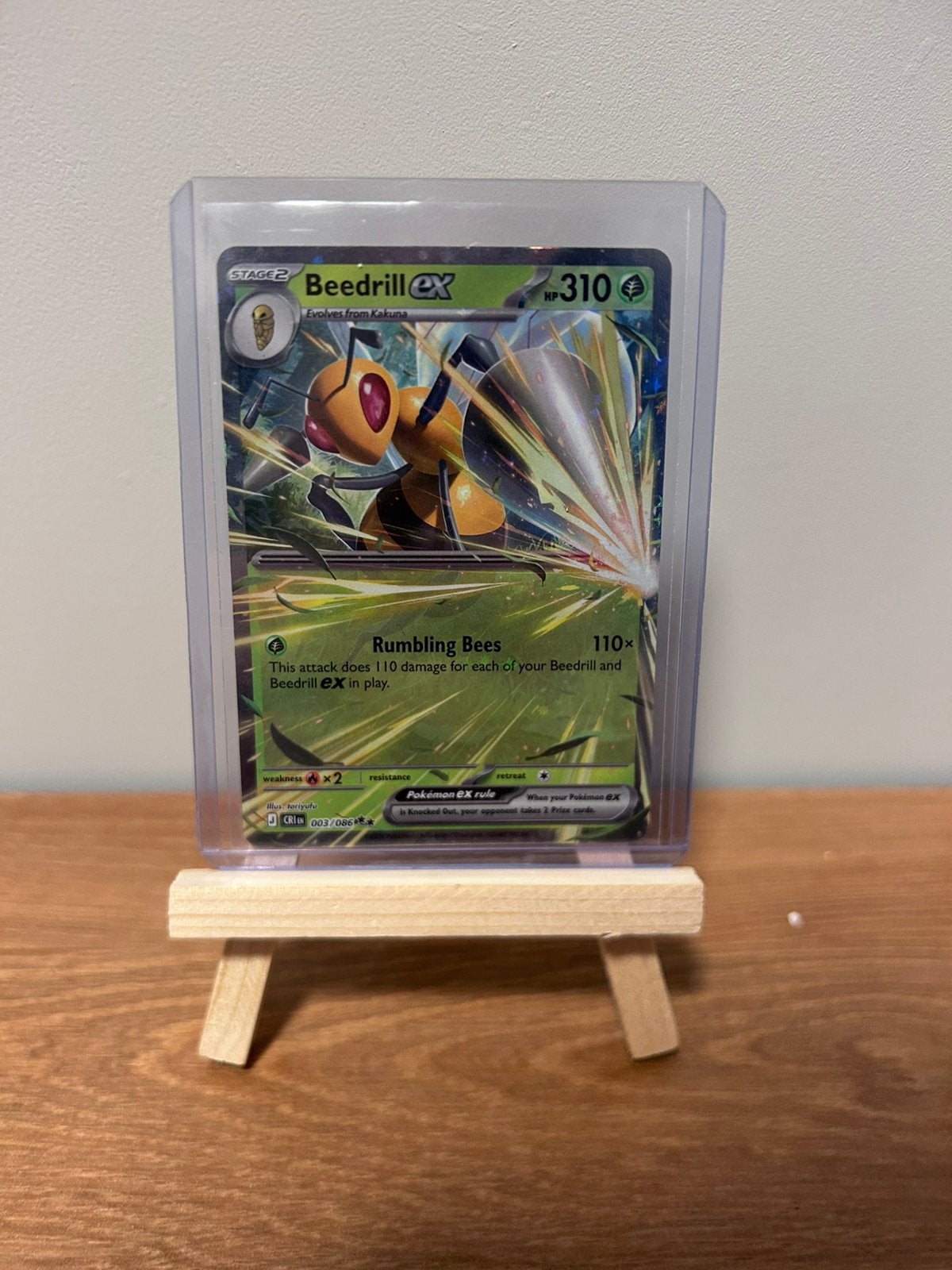 Beedrill EX chaos rising, Ophalen of Verzenden, Zo goed als nieuw, Losse kaart, Foil