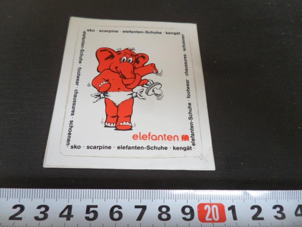 sticker schoenen elefanten strip olifant speen luier, Ophalen, Zo goed als nieuw
