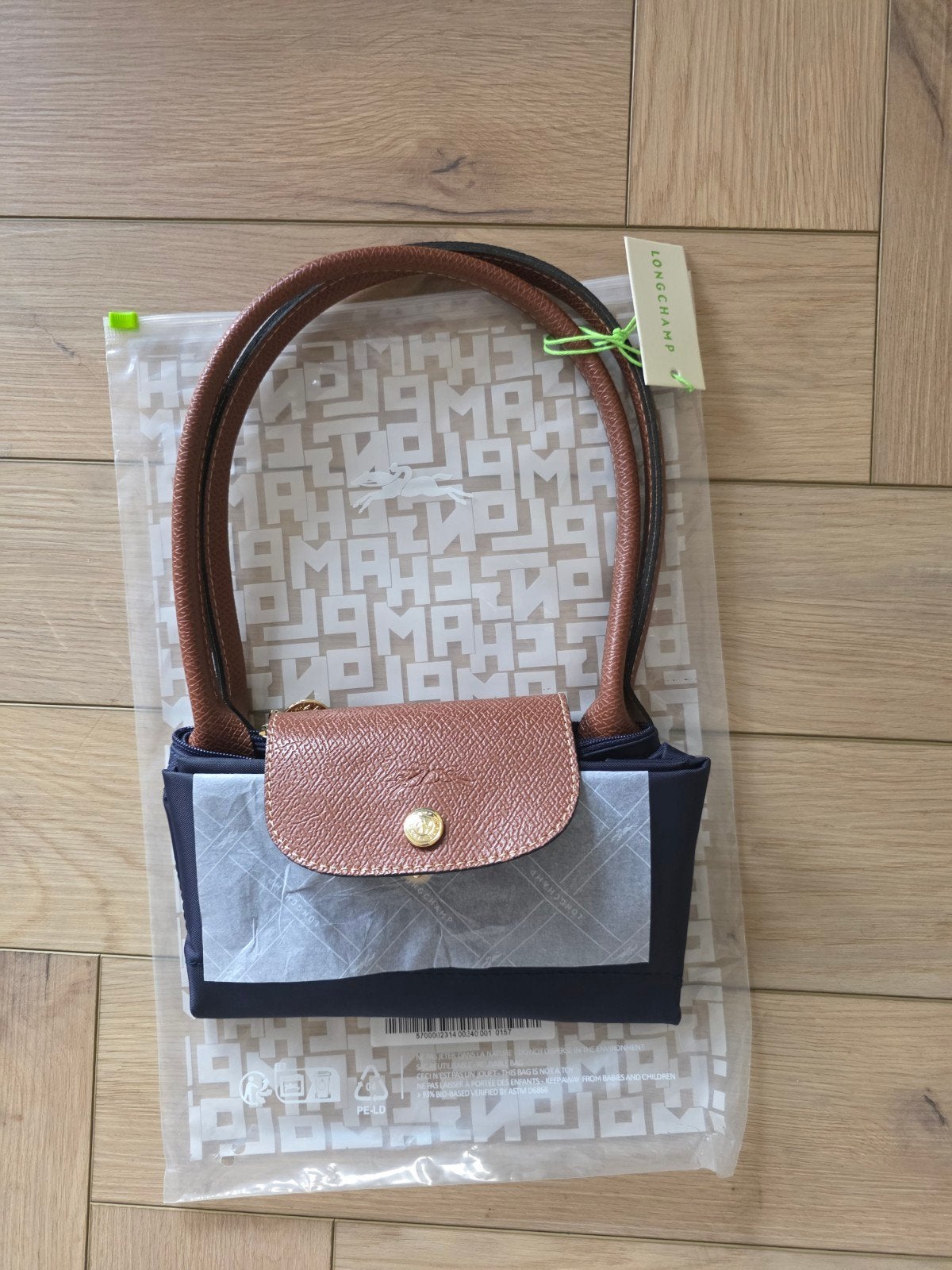 Longchamp le pliage M, Ophalen of Verzenden, Nieuw, Blauw, Handtas