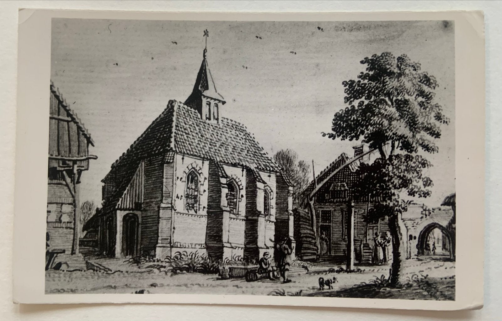 Kaart: Herv. Kapel te Bronkhorst, prent J. de Beyer 174, Verzamelen, Verzenden, 1940 tot 1960, Gelopen, Gelderland