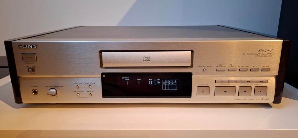 Sony CDP-X505 ES CD speler in champagne kleur, Ophalen of Verzenden, Gebruikt, Sony