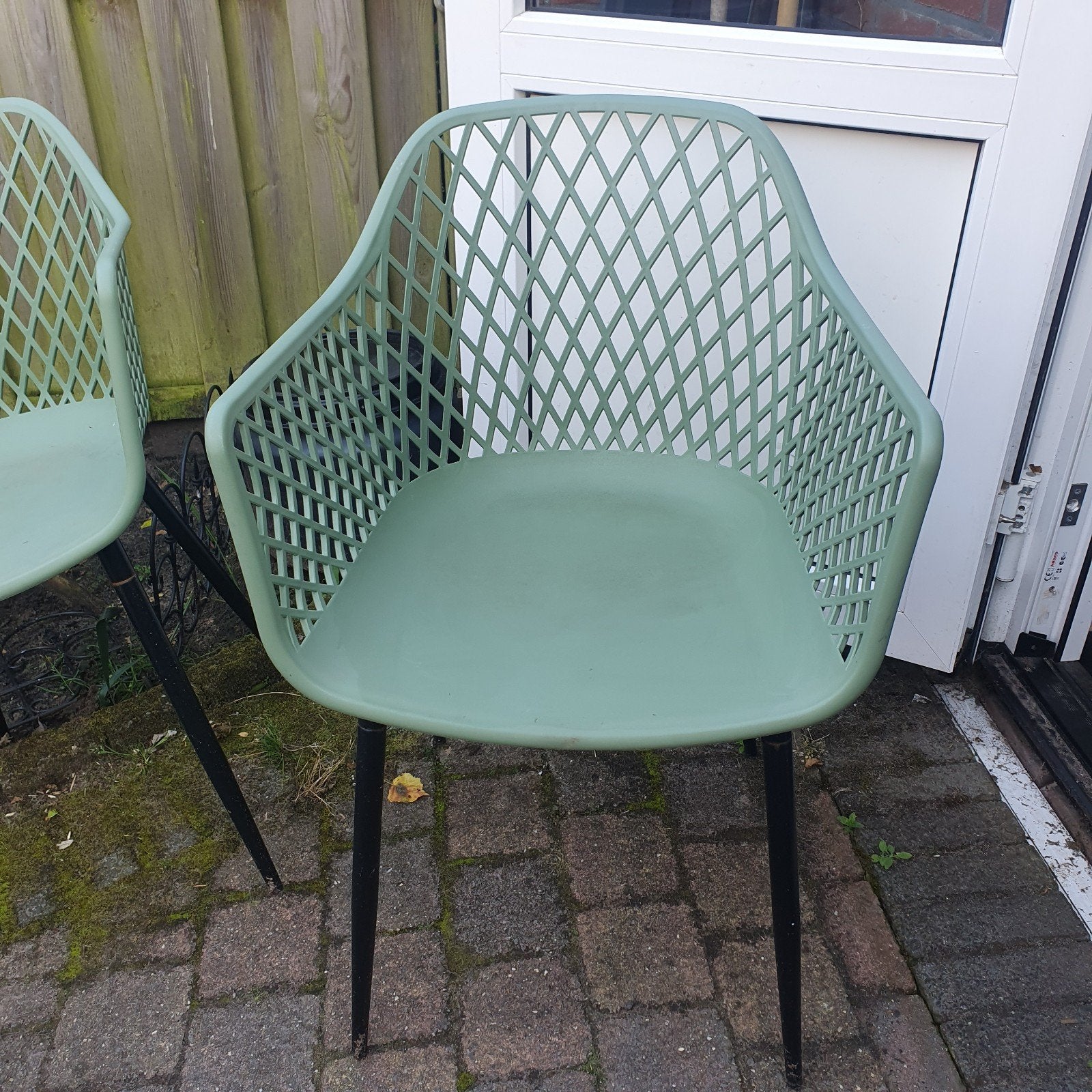 4x tuinstoelen, Ophalen, Gebruikt, Kunststof