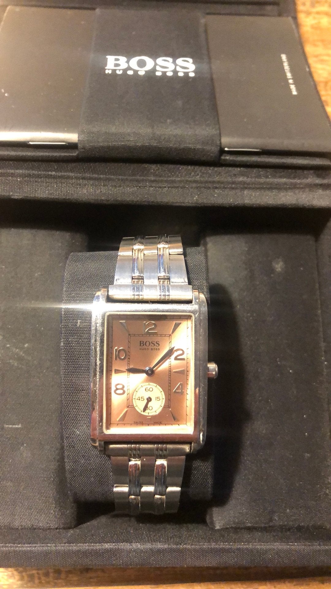 Hugo Boss heren horloge, Ophalen of Verzenden, Zo goed als nieuw, Staal, Overige merken
