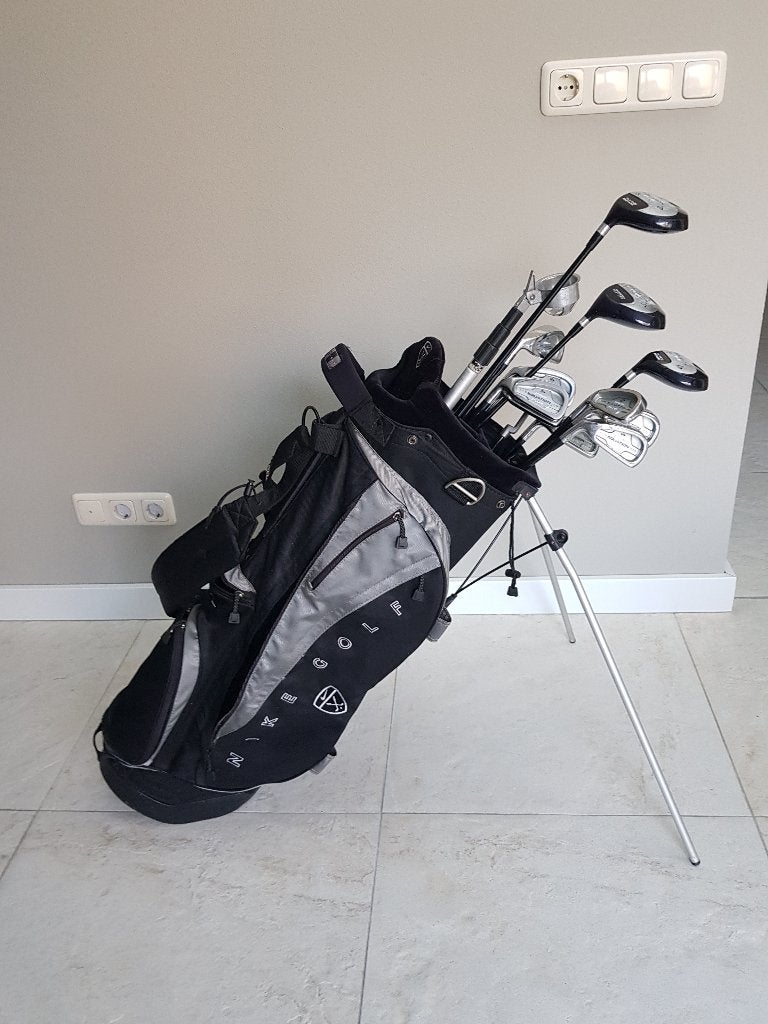 Complete golfset heren links met trolley, Sport en Fitness, Golf, Ophalen, Zo goed als nieuw, Set, Overige merken