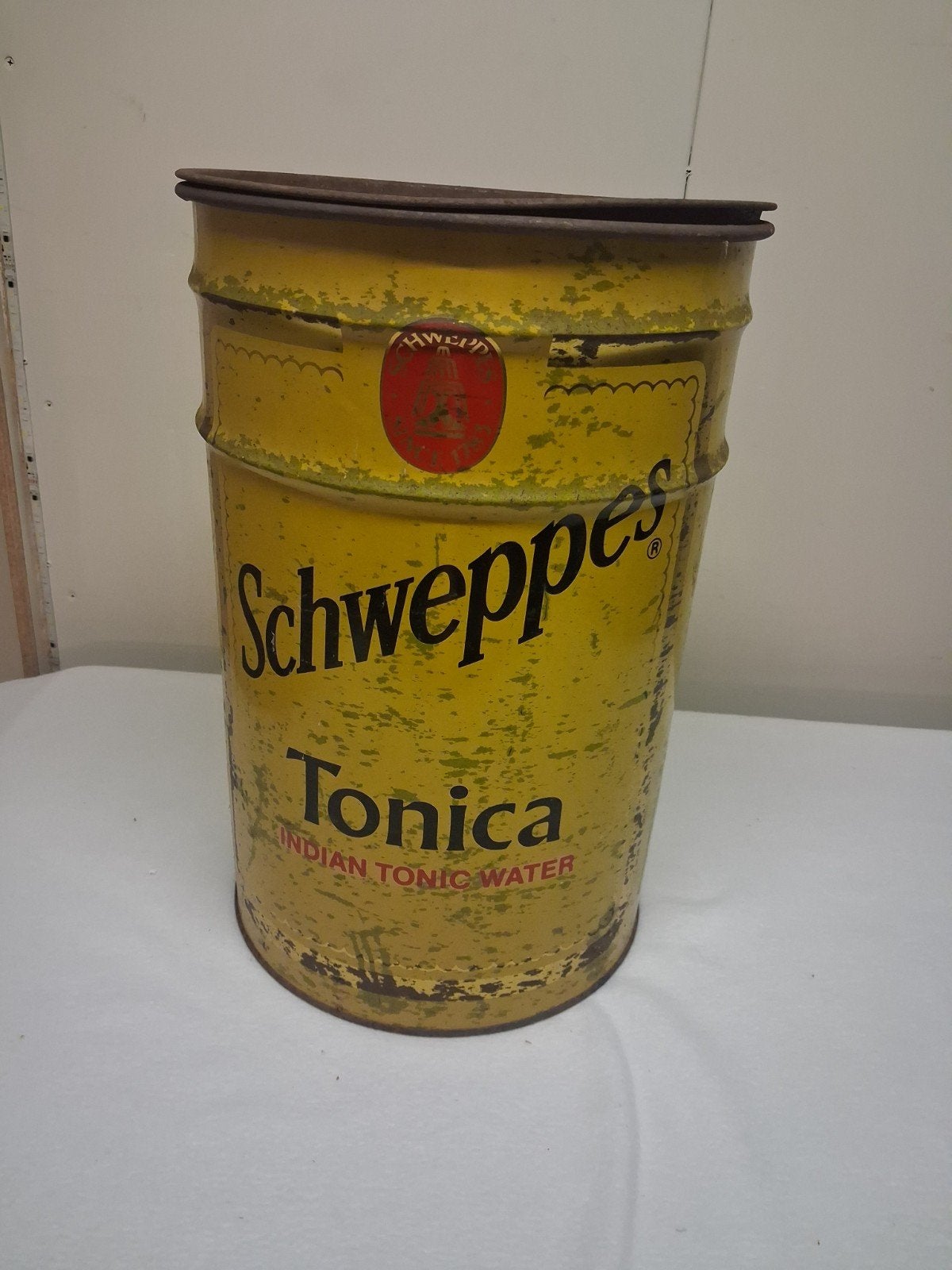 Vintage Schweppes reclame blik, Ophalen of Verzenden, Gebruikt, Frisdrank