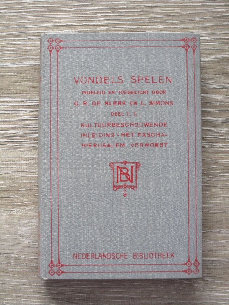 Vondels spelen - deel I.1. bevat: Kultuurbeschouwende inle, Ophalen of Verzenden, Gelezen