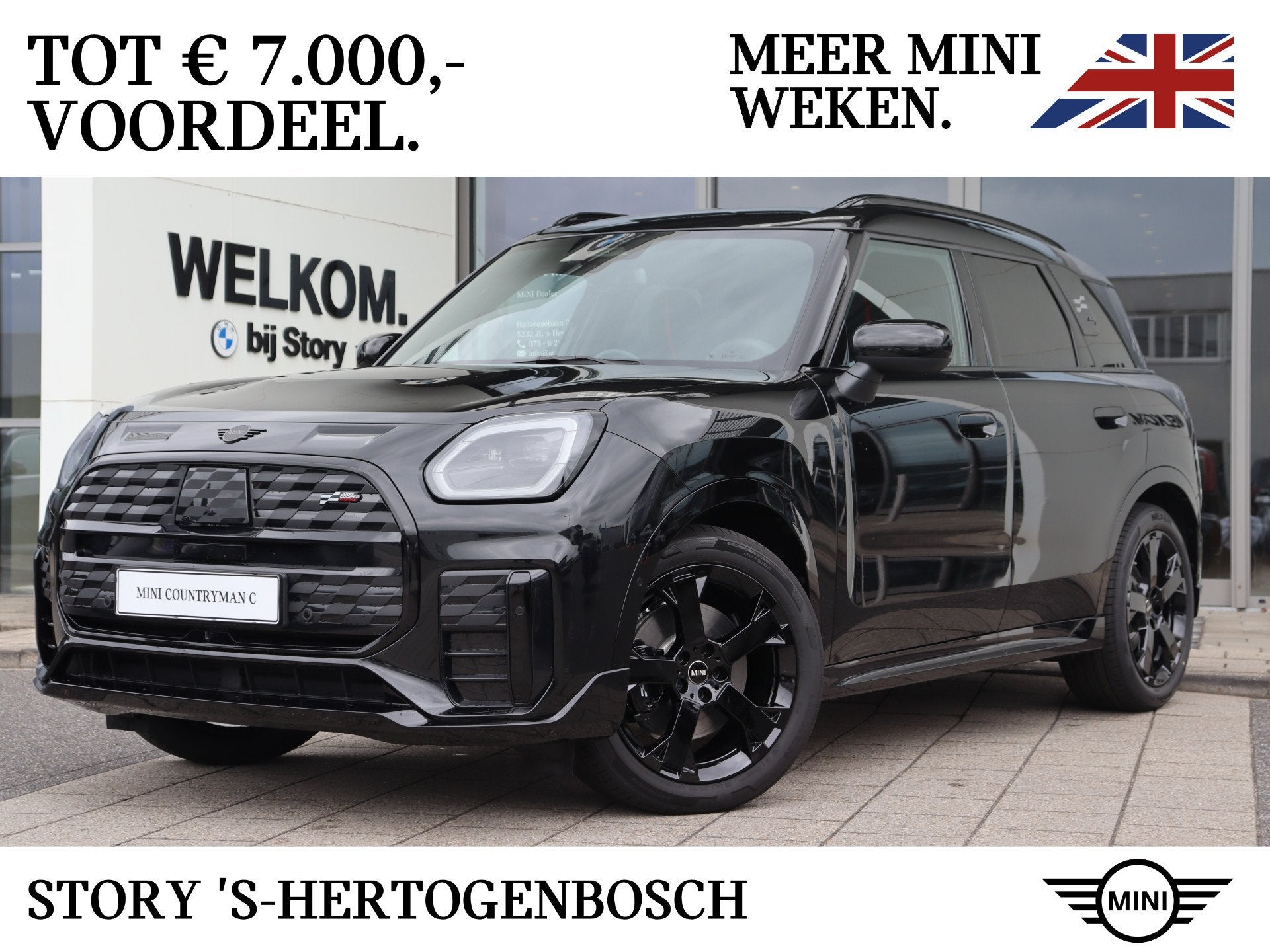 MINI Countryman SE ALL4 / John Cooper Works / Pakket S / 19", Automaat, Dealer onderhouden, Zwart, Countryman