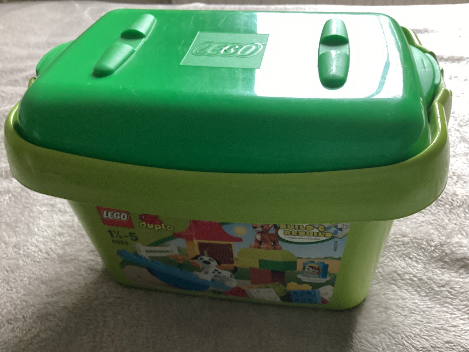 Lego opberg ton met stenen, Ophalen of Verzenden, Zo goed als nieuw