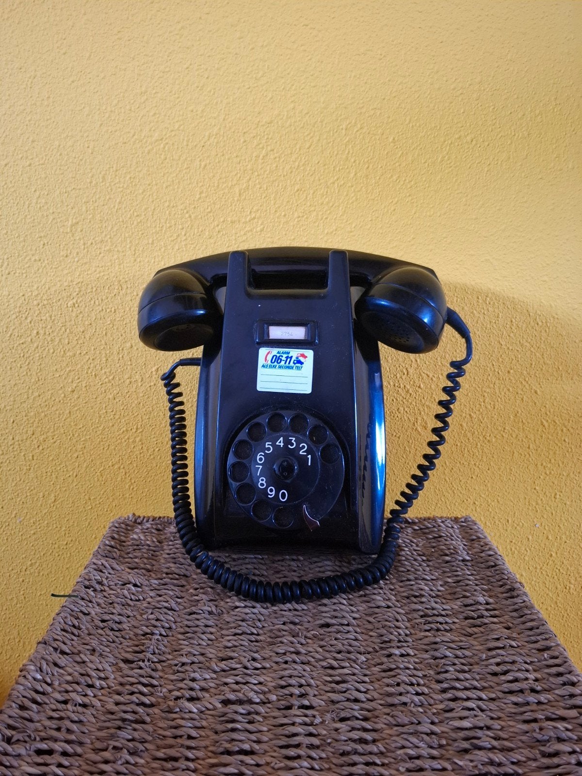Vintage PTT draaischijf telefoon - Zwart, Ophalen of Verzenden