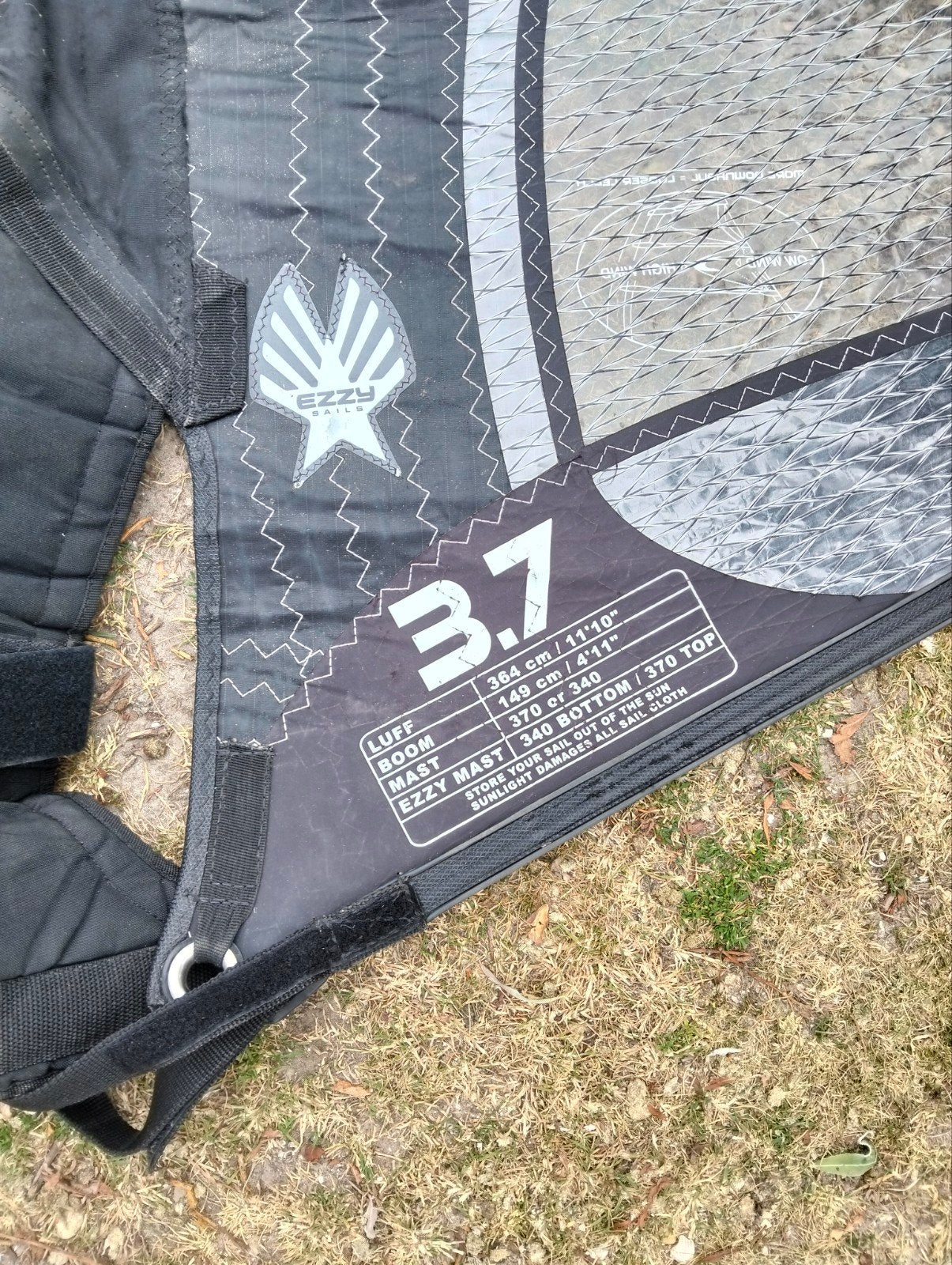 Ezzy wave 3.7 m2., Overige merken, Gebruikt, 3.5 tot 5 m², Ophalen of Verzenden