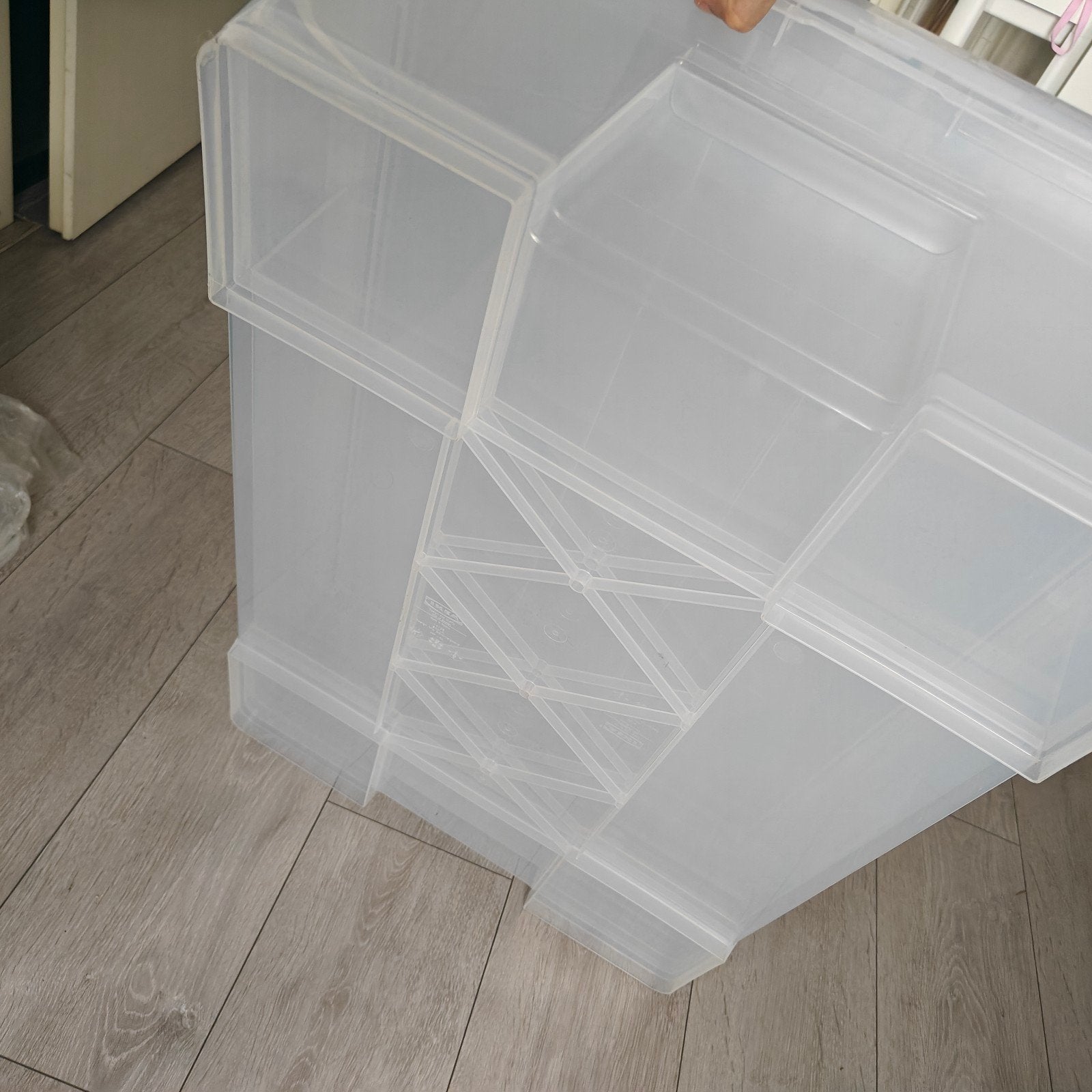 2x IKEA Samla bakken met deksel - zgan, Huis en Inrichting, Woonaccessoires | Kisten, Ophalen, Zo goed als nieuw, 50 tot 100 cm