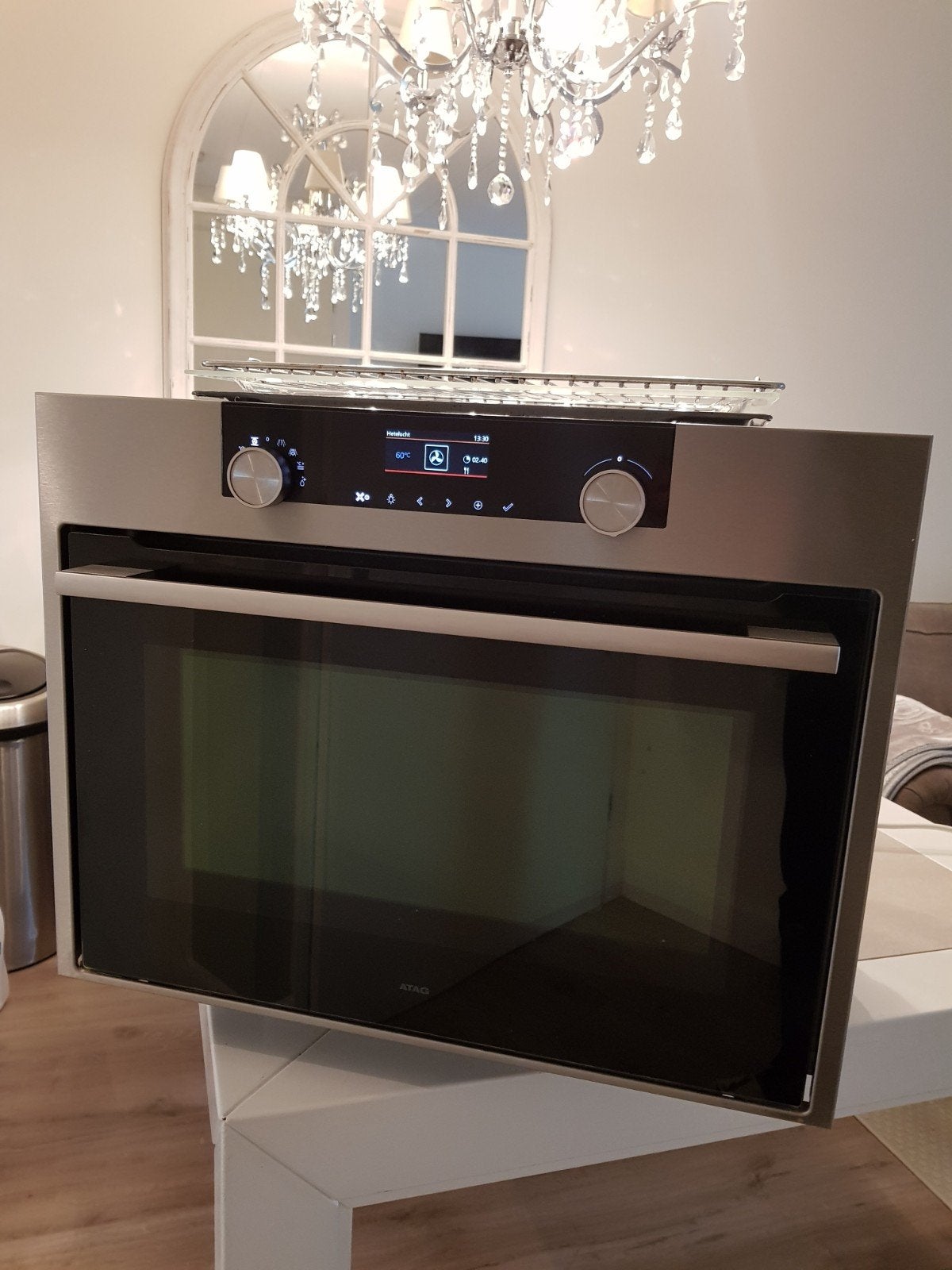 Luxe Atag combi oven magnetron met TFT display, 45 tot 50 cm, 60 cm of meer, Ophalen of Verzenden, Zo goed als nieuw