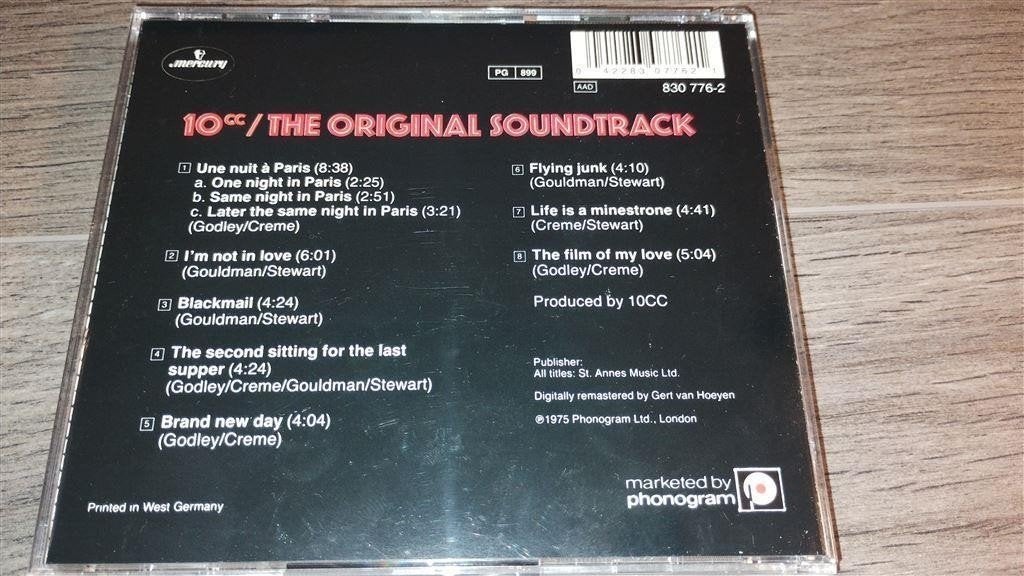 10CC - The Original Soundtrack [Germany 1986], Cd's en Dvd's, Cd's | Pop, Ophalen of Verzenden, Zo goed als nieuw, Soundtrack