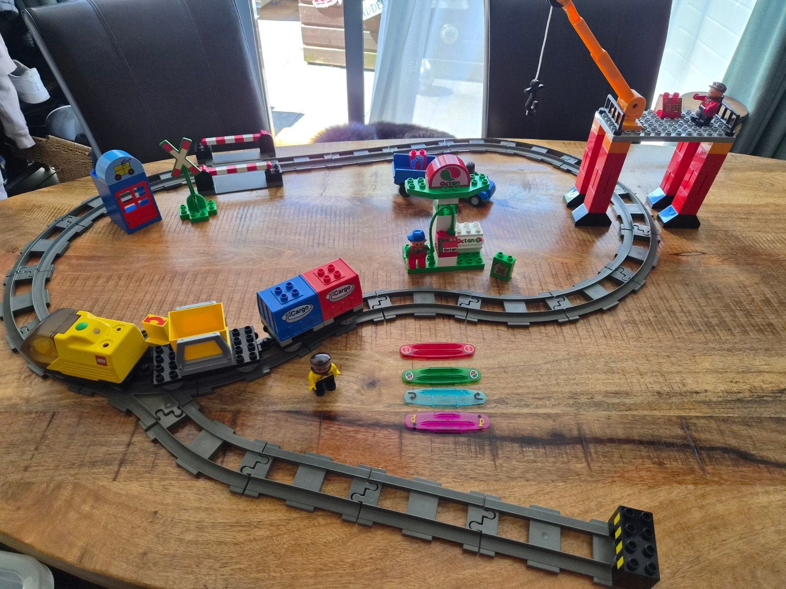 Lego Duplo set 3325-1: Trein met spoor en accessoires, Ophalen of Verzenden, Gebruikt, Complete set, Duplo
