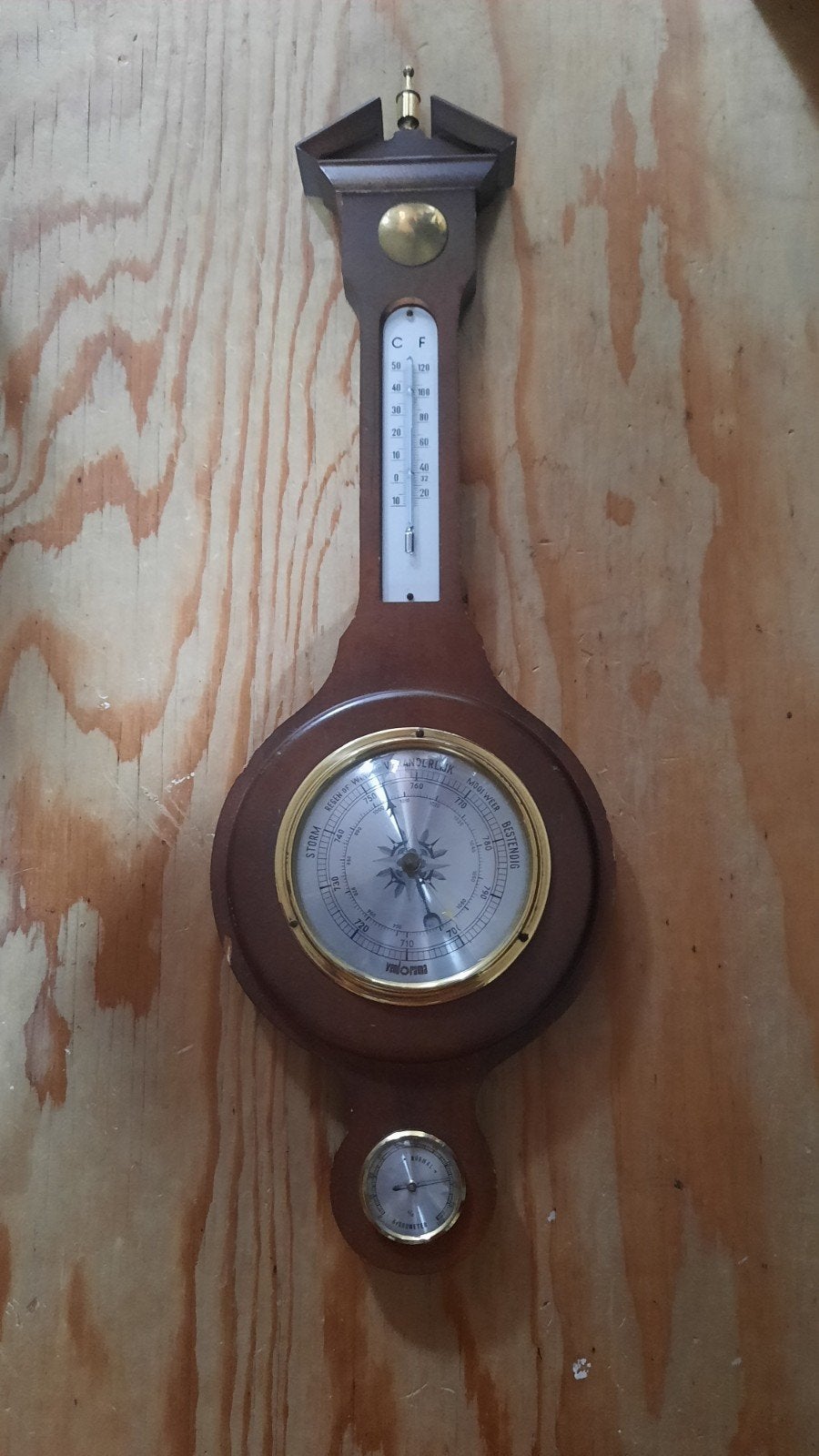 oude klok, Audio, Tv en Foto, Weerstations en Barometers, Ophalen, Gebruikt, Weerstation