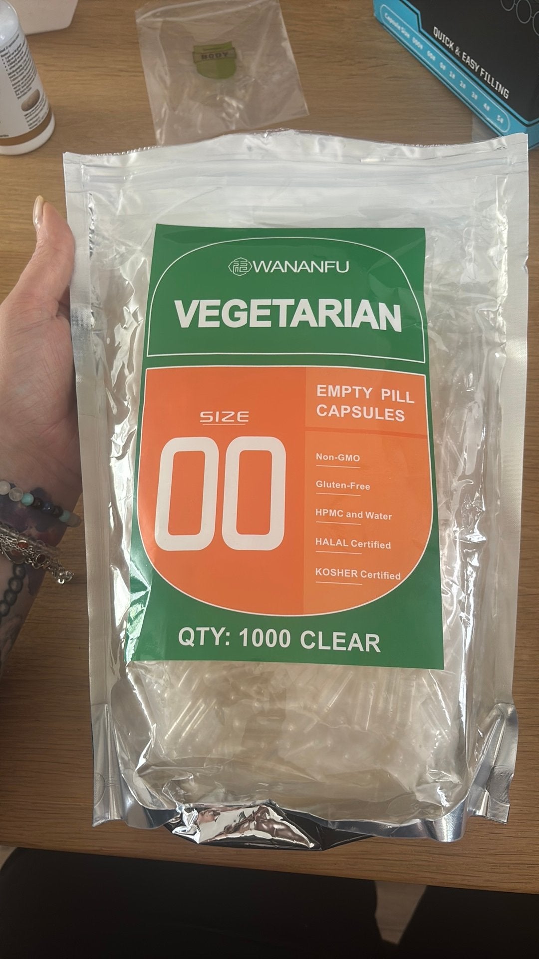 Wananfu vega capsules size 00, Diversen, Verpleegmiddelen, Ophalen of Verzenden, Nieuw