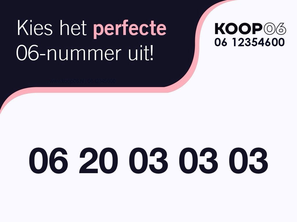 Uniek 06-nummer: 06 20 03 03 03 - Perfect voor jou!, Ophalen of Verzenden, Nieuw, Overige providers, Simkaart