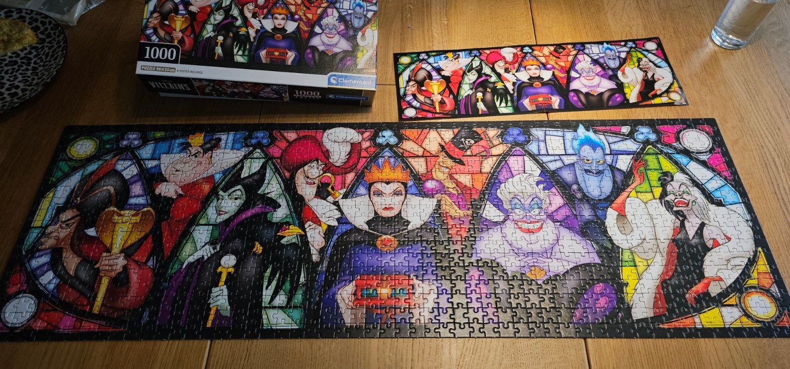 Disney Villains Glas-in-lood Puzzel 1000 stukjes, Ophalen, 500 t/m 1500 stukjes, Zo goed als nieuw, Legpuzzel