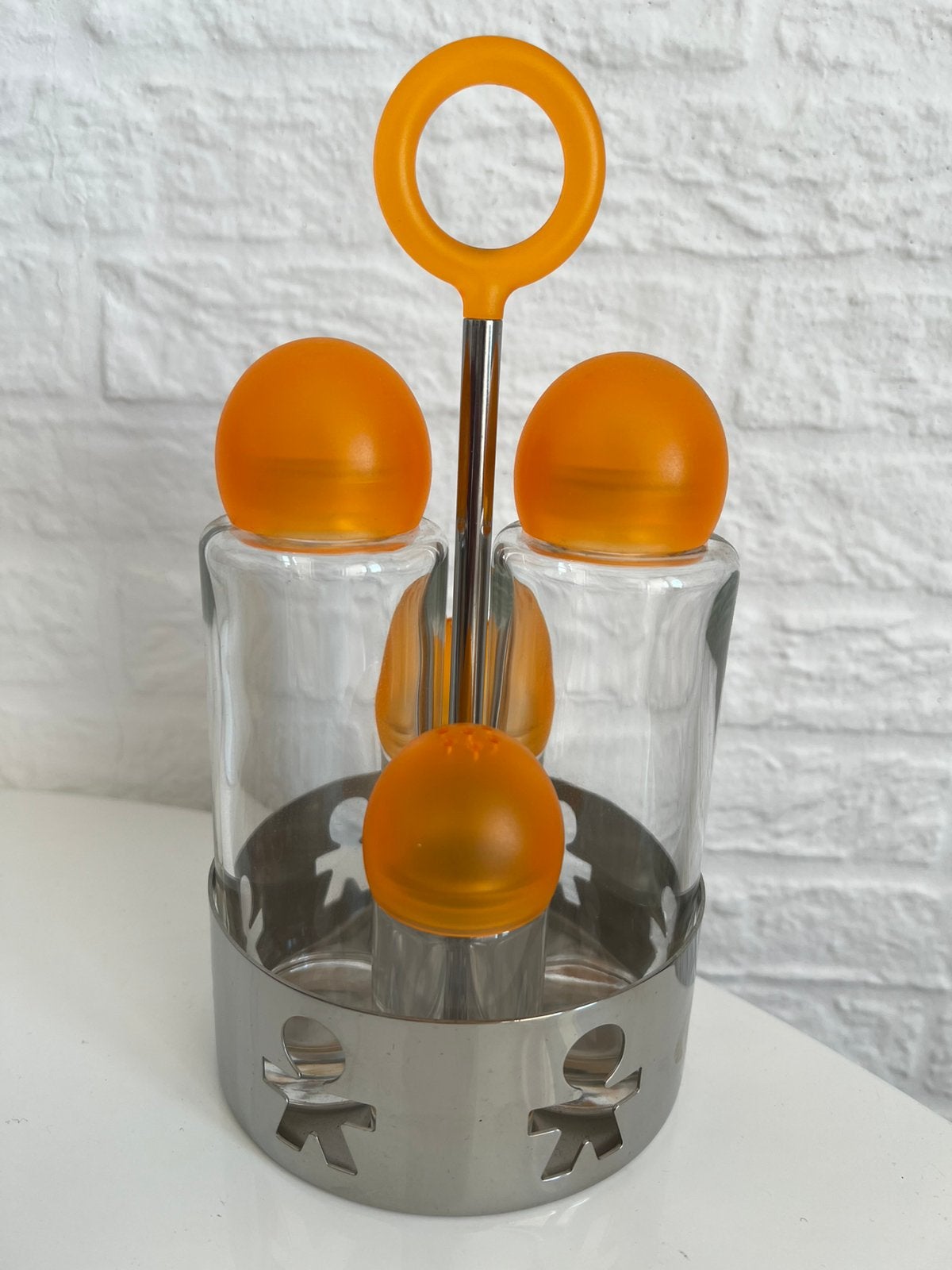 Vintage Alessi Girotonda Olie-Azijnstel~Peper Zout King Kong, Overige typen, Ophalen of Verzenden, Nieuw, Alessi