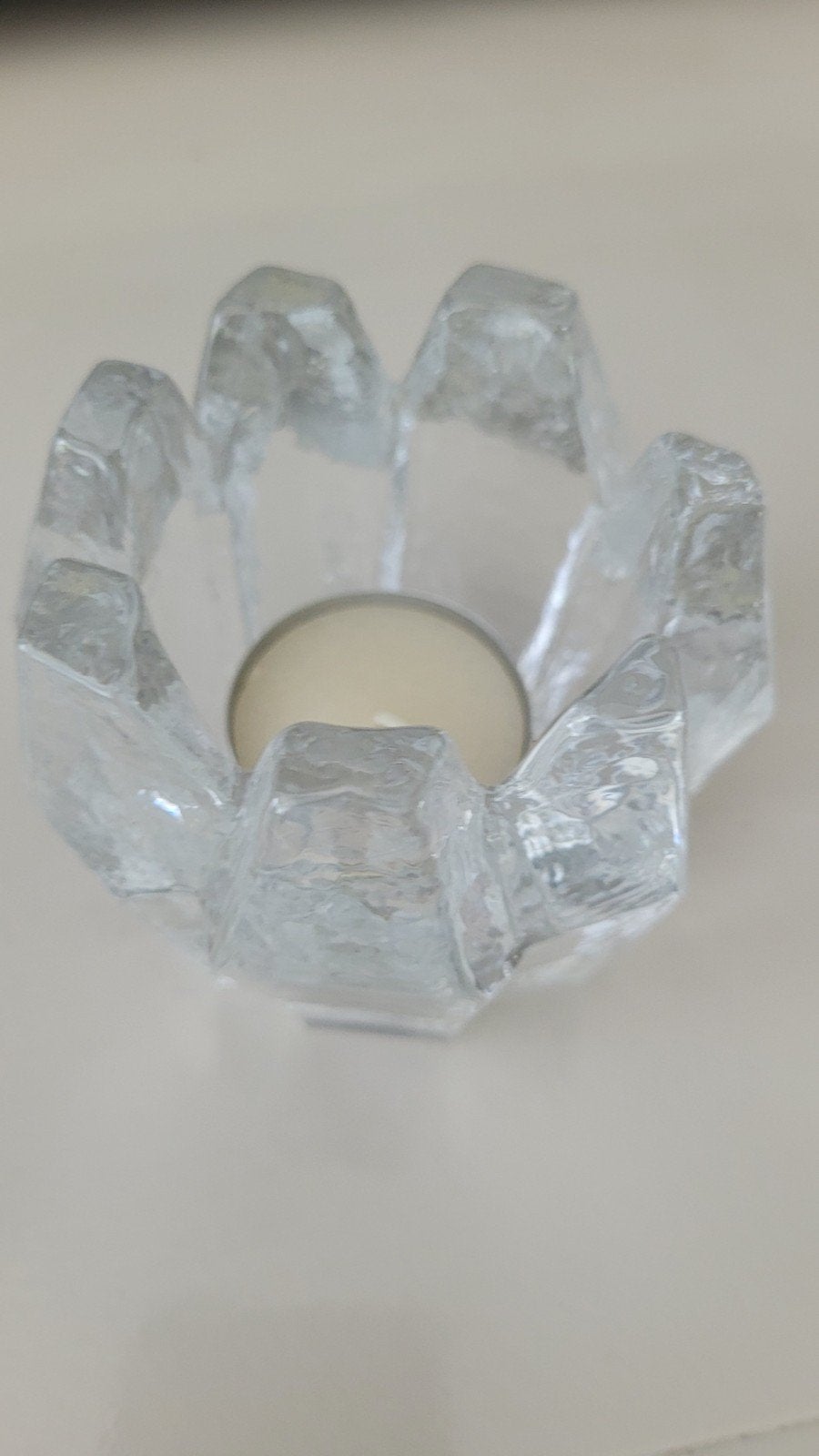 2x Lindshammar Zweden Kristal Theelichthouders Vintage Jaren, Antiek en Kunst, Antiek | Glas en Kristal, Ophalen of Verzenden