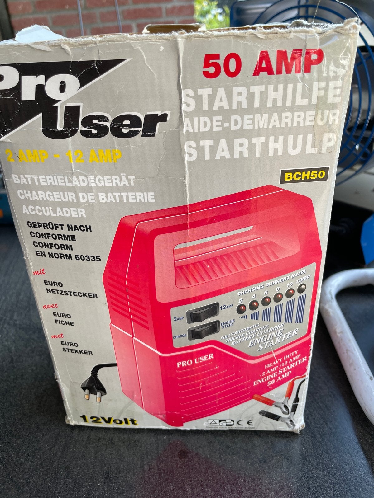 Pro User Acculader BCH50 - 12V, 2A/12A/50A, Gebruikt