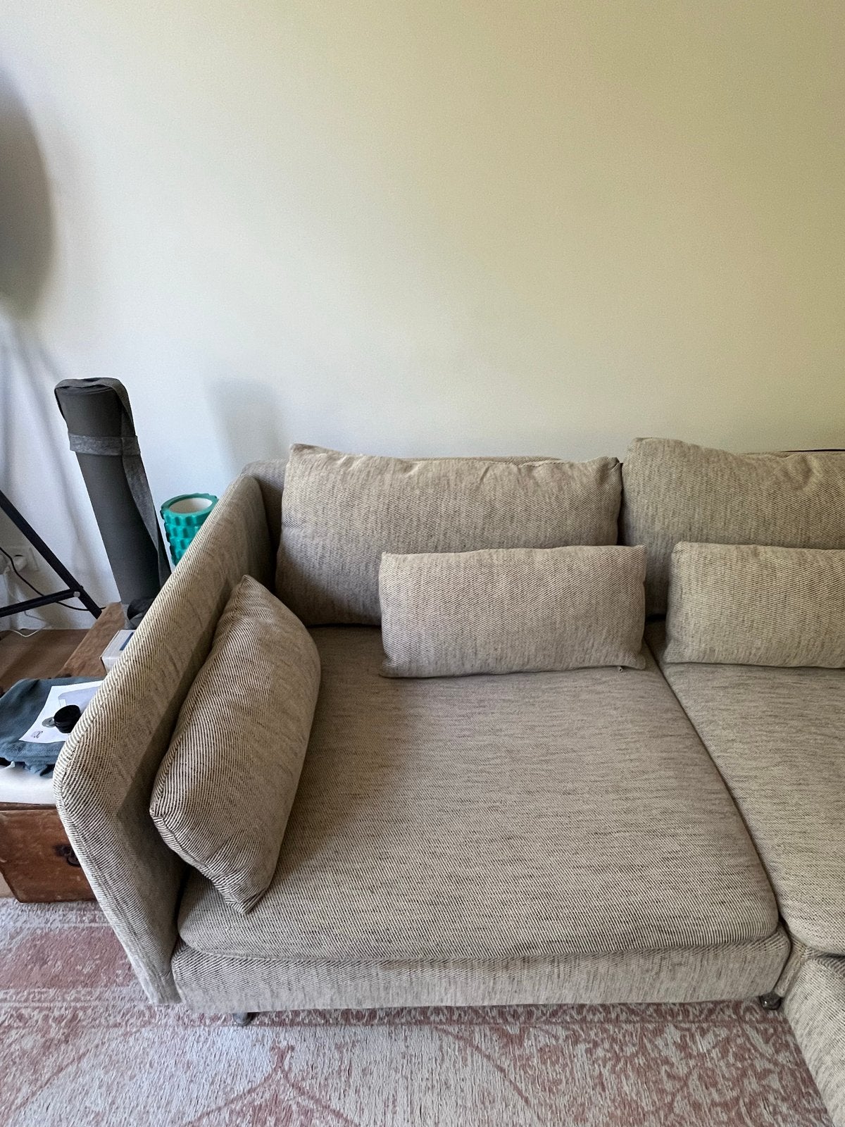 IKEA Söderhamn Viarp Beige/Bruin Hoezen (Oud Systeem), Ophalen, Gebruikt, 100 tot 125 cm, Hoekbank