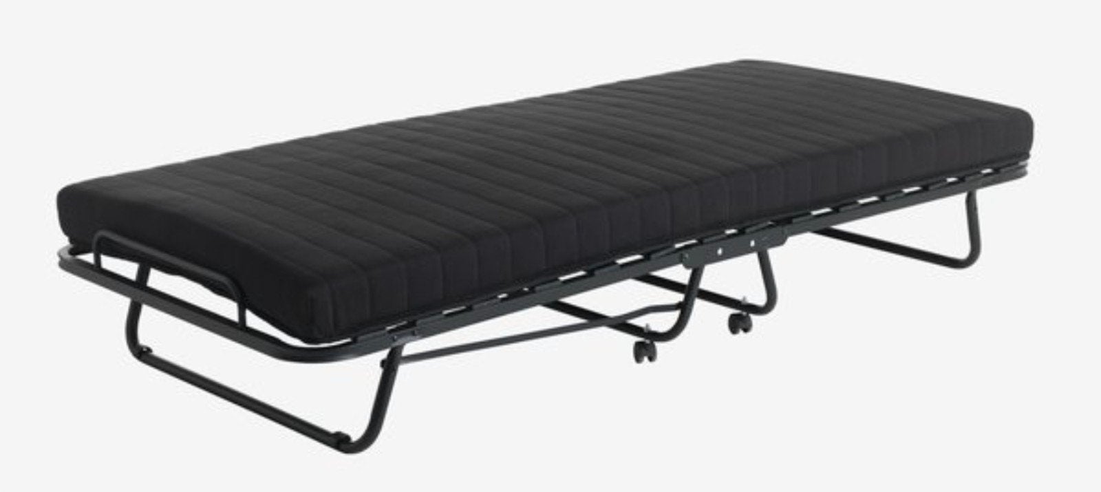 Inklapbaar bed  traagschuim matras 90x200 cm (Jysk €200), Ophalen, 90 cm, Eenpersoons, Zwart