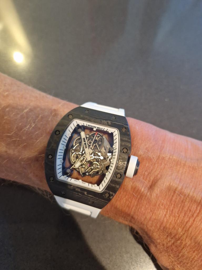 Richard Mille RM055 Bubba Watson Wit Keramiek, Overige merken, Overige materialen, Polshorloge, Kunststof