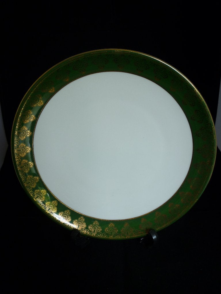Bavaria Schaller bord 21,5 cm groen met goud, Ophalen of Verzenden