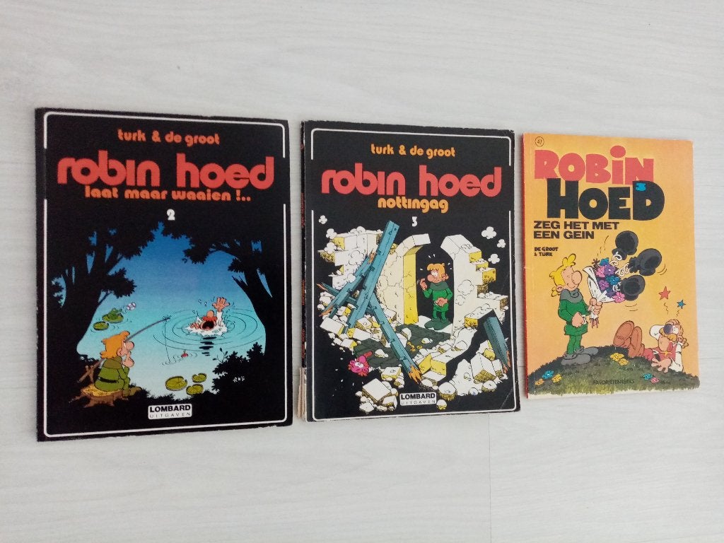 3 x Robin Hoed, Meerdere stripboeken, Ophalen of Verzenden, Gelezen, Bob de Groot
