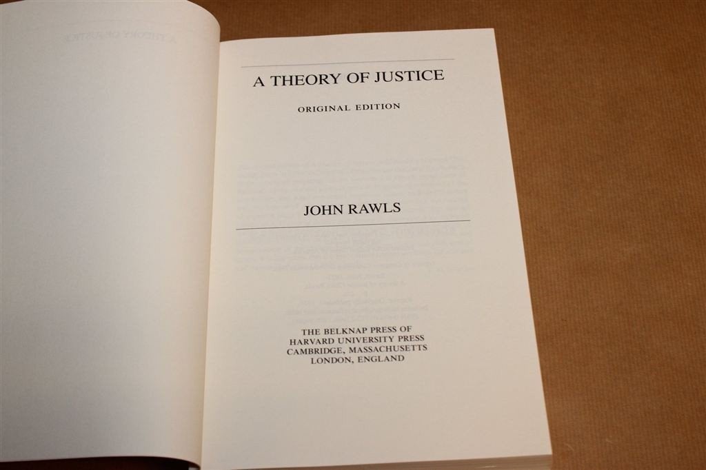 A Theory of Justice — Rawls, Cruciale Originele Editie, Boeken, Ophalen of Verzenden, Zo goed als nieuw