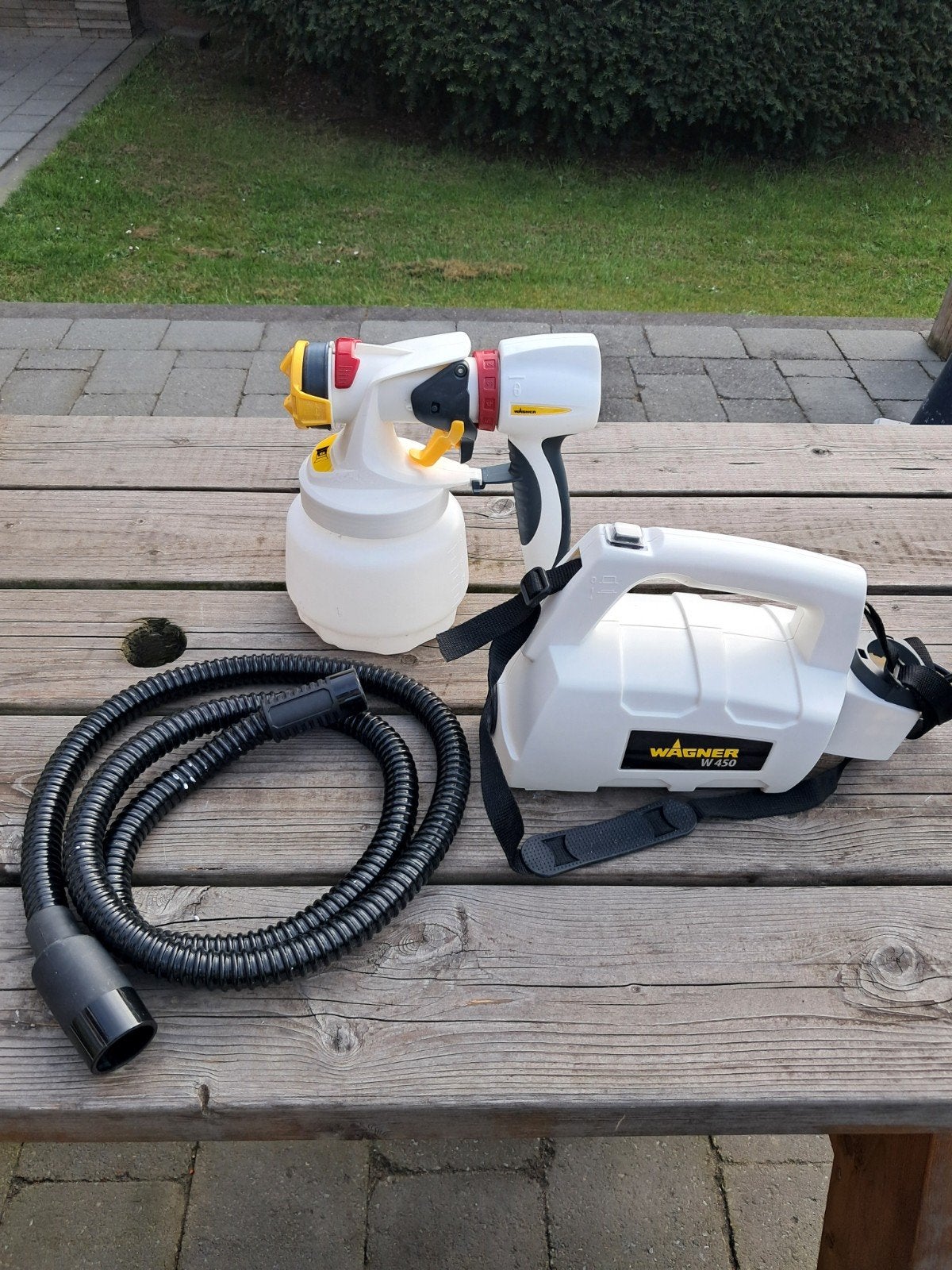 Verfspuiter Wagner W450 wallsprayer Muurverf, Ophalen, Zo goed als nieuw, Verfspuit of Verfpomp