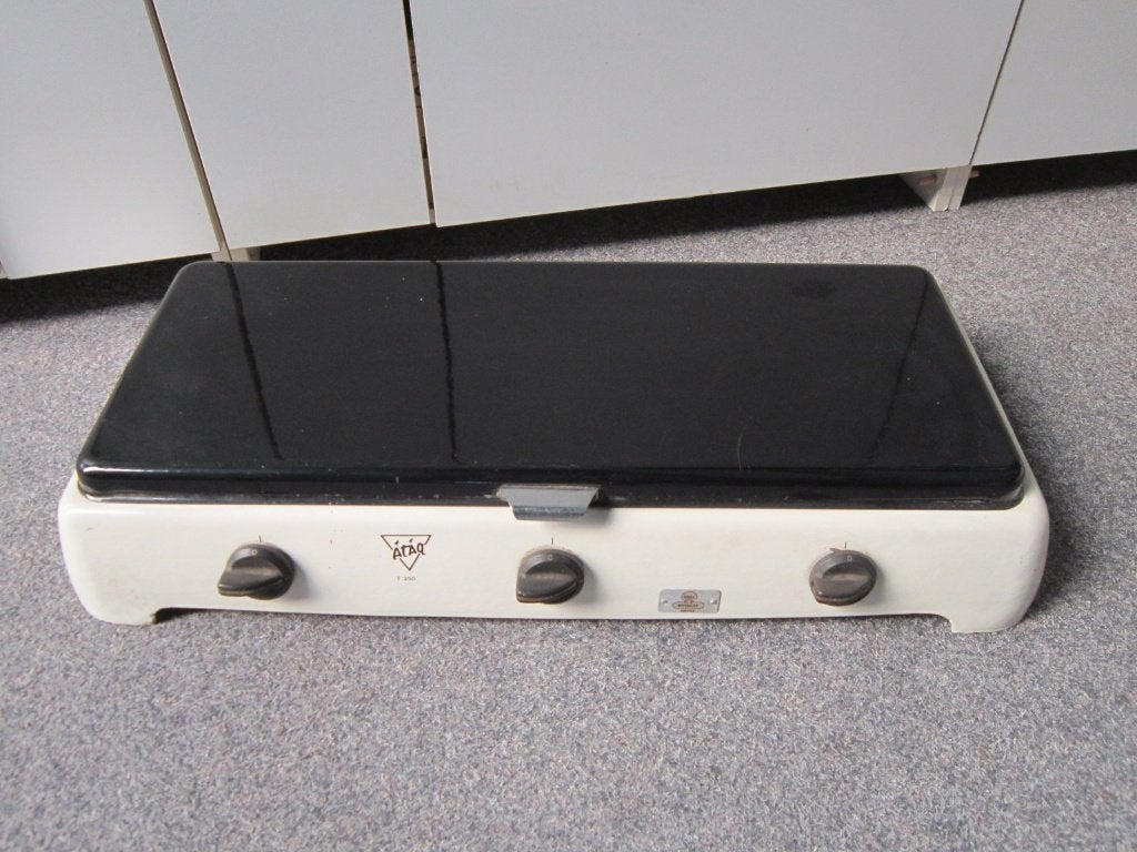 ATAG 250 EMAILLE 3 PITS GAS KOOKTOESTEL, Ophalen, Gebruikt, Minder dan 85 cm, 60 cm of meer