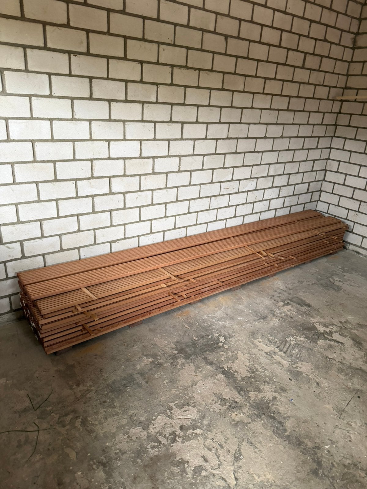 Vlonderplank hardhout kapur 300x14,5x2,1 cm, Ophalen, Minder dan 25 mm, Nieuw, Plank