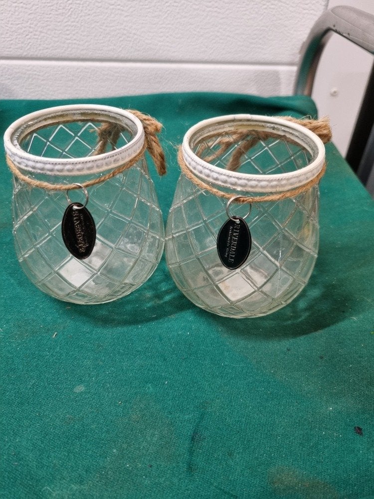waxinelichthouders riverdale glas 2x, Ophalen of Verzenden, 'T Olde Gre-j, Info@toldegrej.nl, Endepoelstraat 20f Didam