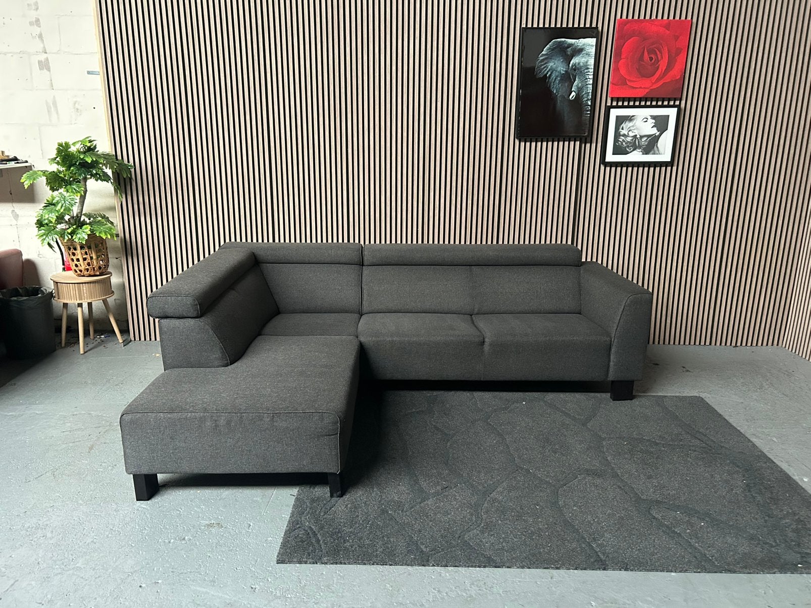 GRATIS LEVERING ANTRACIET HOEKBANK 260X190 GEREINIGD, 250 tot 300 cm, Hoekbank, Ophalen of Verzenden, Zo goed als nieuw