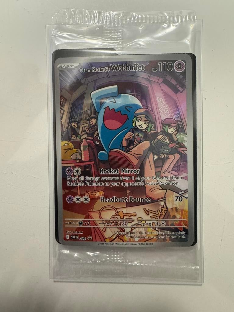 Team Rocket's Wobbuffet (SVP 203) (Sealed), Ophalen of Verzenden, Zo goed als nieuw
