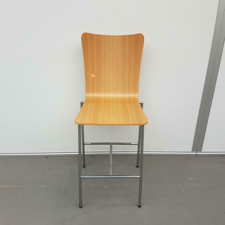 set van 4 Hoge houten barkrukken bar krukken NIEUWE zitting, Huis en Inrichting, Barkrukken, 5 krukken of meer, Ophalen of Verzenden
