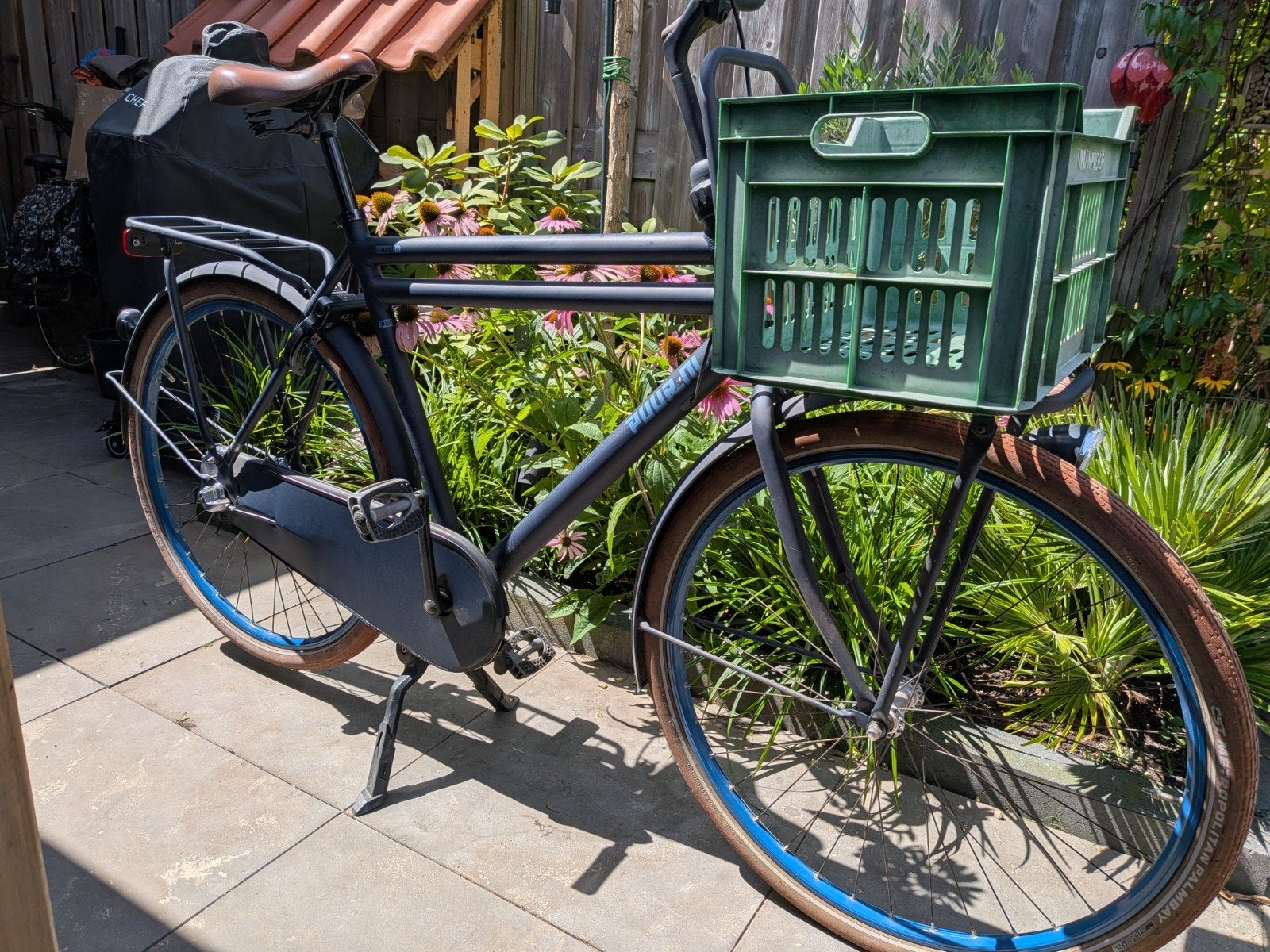 Gazelle puur transportfiets met krat 59 cm, Ophalen, Terugtraprem, Gebruikt, 56 cm of meer