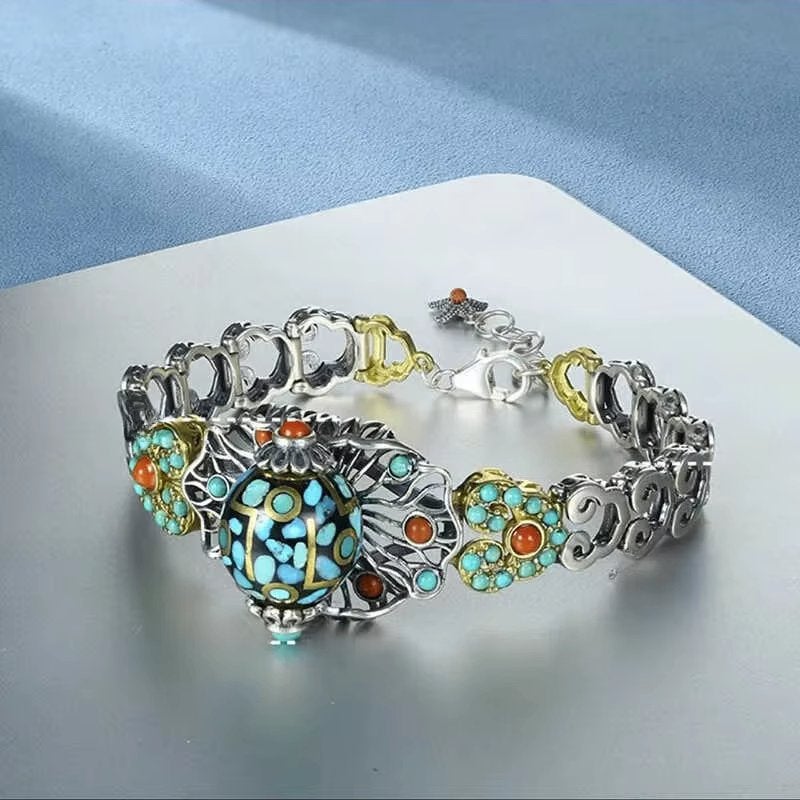 Dames Tibetaanse Negenogige Hemelse Armband, Verzenden, Nieuw, Zilver, Overige materialen