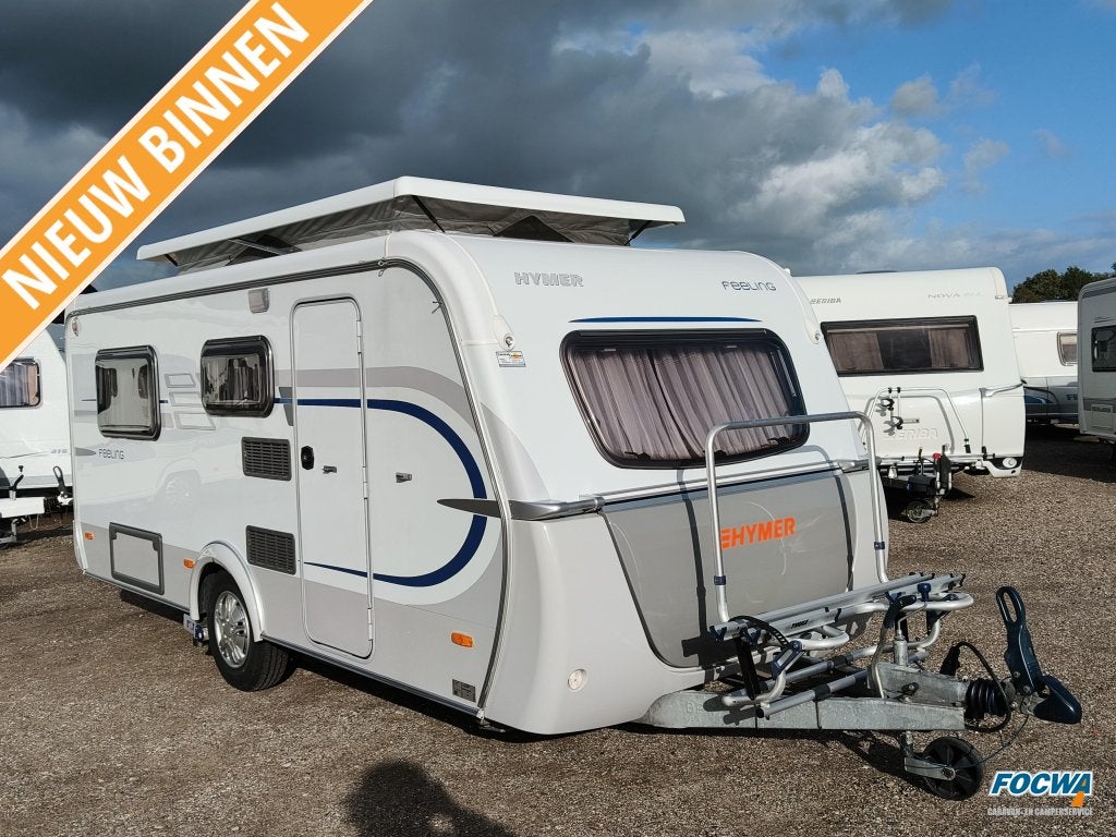 Eriba Feeling 430 Mover 2 Enkele Bedden Hef, Caravans en Kamperen, Schokbreker, 4 tot 5 meter, Eriba, Dwarsbed