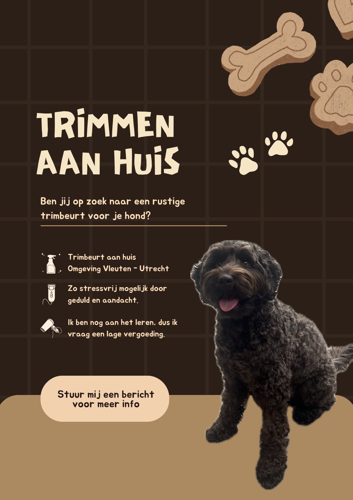 Rustige hondentrimmer aan huis (stressvrij trimmen)!, Ophalen