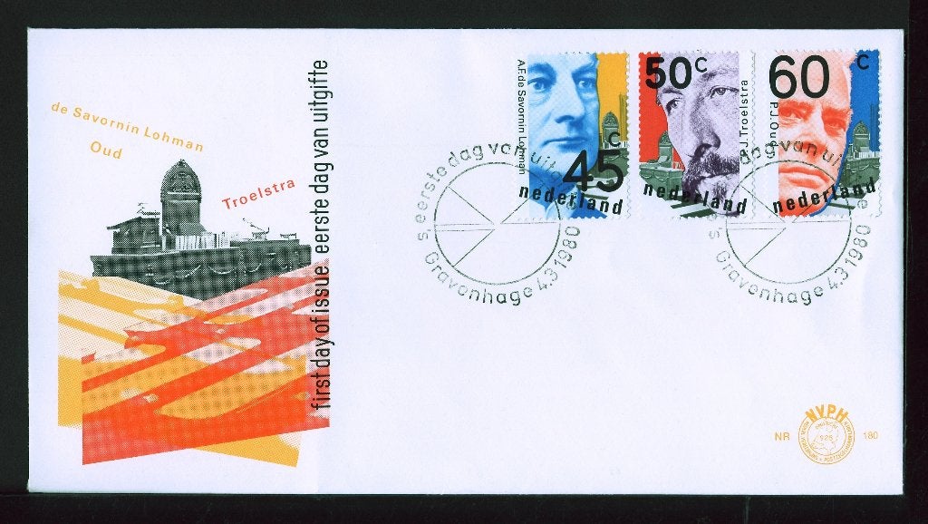 FDC ‘Nederlandse politici’ 1980, Ophalen of Verzenden, Onbeschreven, Nederland