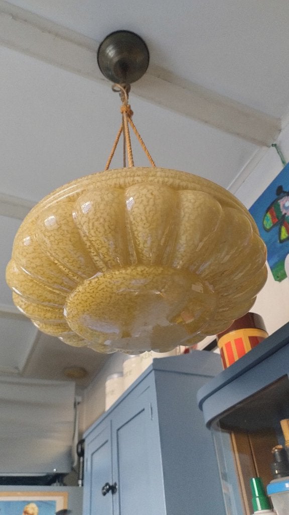 Art-Deco hanglamp, Antiek en Kunst, Ophalen