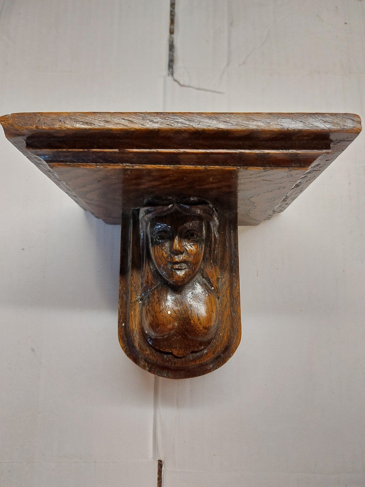 Houten console, Houtsnijwerk, Minder dan 20 cm, Ophalen of Verzenden, Handgemaakt