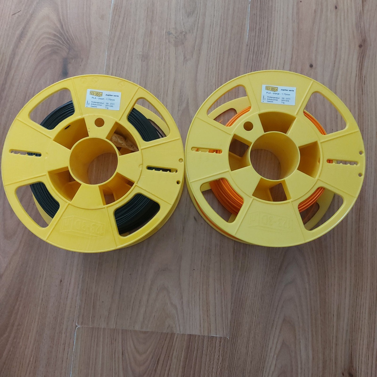PLA 3D Printer Filament - Zwart en Oranje, Computers en Software, 3D Printers, Ophalen of Verzenden, Gebruikt, Filament