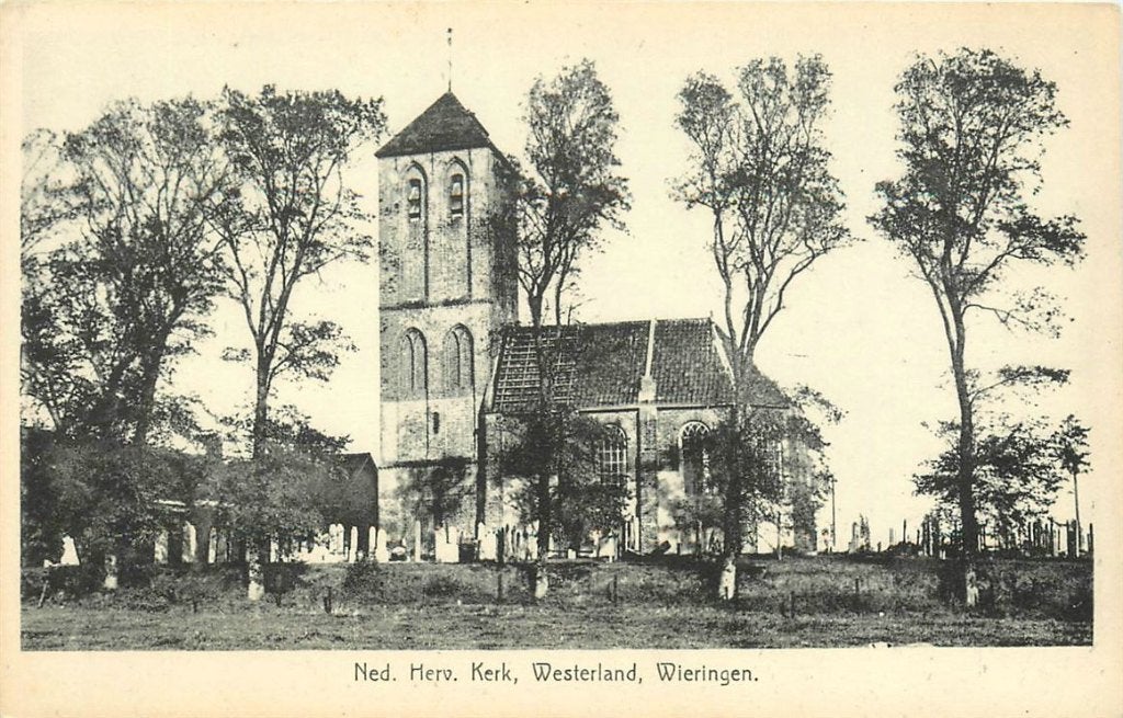378-370-041 Wieringen Westerland Ned Herv Kerk, Ophalen of Verzenden, Voor 1920, Noord-Holland