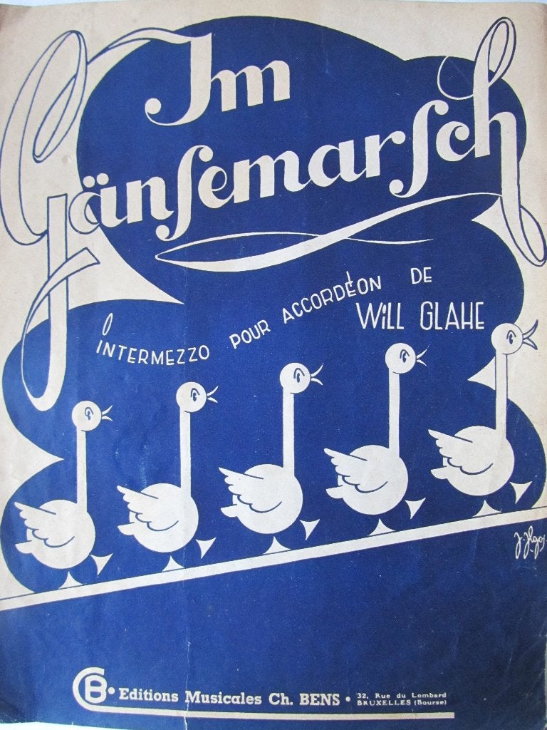 IM GANSEMARSCH **Oude Bladmuziek uit 1939**, Ophalen of Verzenden, Gebruikt, Artiest of Componist, Overige genres