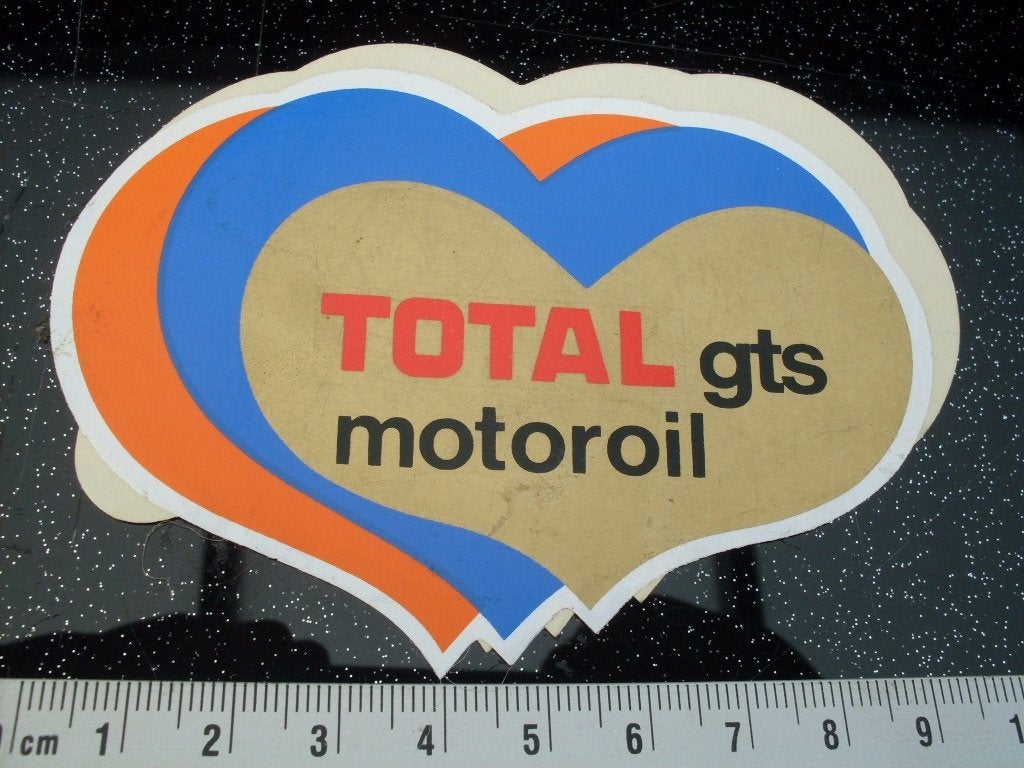 sticker Total gts motoroil logo oil olie, Verzenden, Zo goed als nieuw, Merk